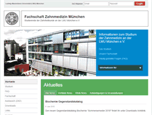 Tablet Screenshot of fachschaft-zahnmedizin.de